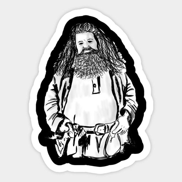 Rúbeo Hagrid Sticker by Diyutaka